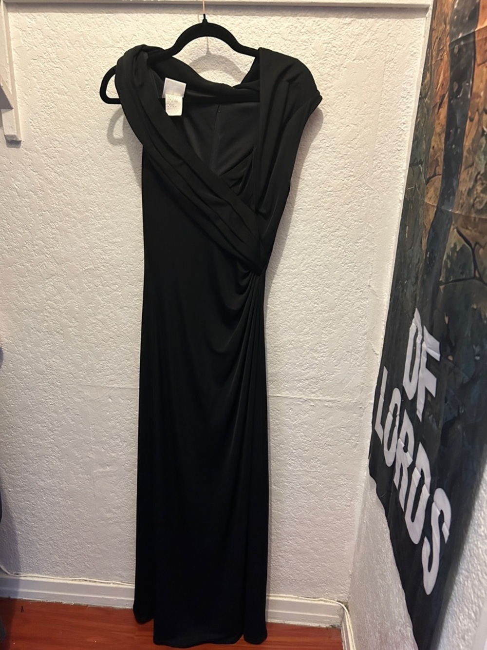 Tadashi Shoji One Shoulder Black Gown